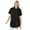 Black, variant on Plus Size Perfect Short Sleeve Button-Down Shirt Oversized Tunic Blouse