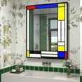 thumbnail image 2 of GODCHAR Metal Black Frame Mondrian Style Accent Mirror Wall Mounted, 2 of 6