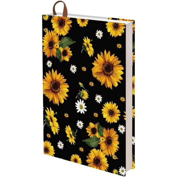 A5 Sunflower Jumbo Fabric Book Sleeve Covers Reusable Textbook Protective Book Sleeves
