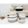 thumbnail image 6 of Unique Bargains Woven Storage Basket Bin with Handles White/Khaki 17*12.5*8.5in, 6 of 6