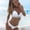 w93# White640, variant on Wuxian Women 2 Piece Swimwear Solid Color Spaghetti Strap Deep V-Neck Lace Bandage Bikini Set Push-Up Padded Bra Low Waist Brief Bathing Suit Beachwear Swimsuit,Black,L