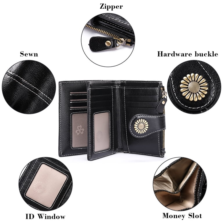 Sendefn Genuine Leather Bifold Wallet, Black photo 4