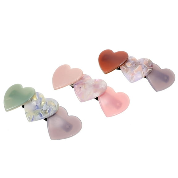 Supvox 3pcs Snap Hair Clips Hair Barrettes Elegant Automatic Clipping for Women Daily Life