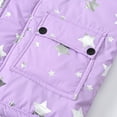 thumbnail image 5 of oqasdz Girls Coats Big Kids Long Sleeve Star Print Detachable Hooded Jackets Thicken Warm Quilted Outerwear Top Coat with Pocket Outwear Size 2 Y-3 Y, 5 of 6