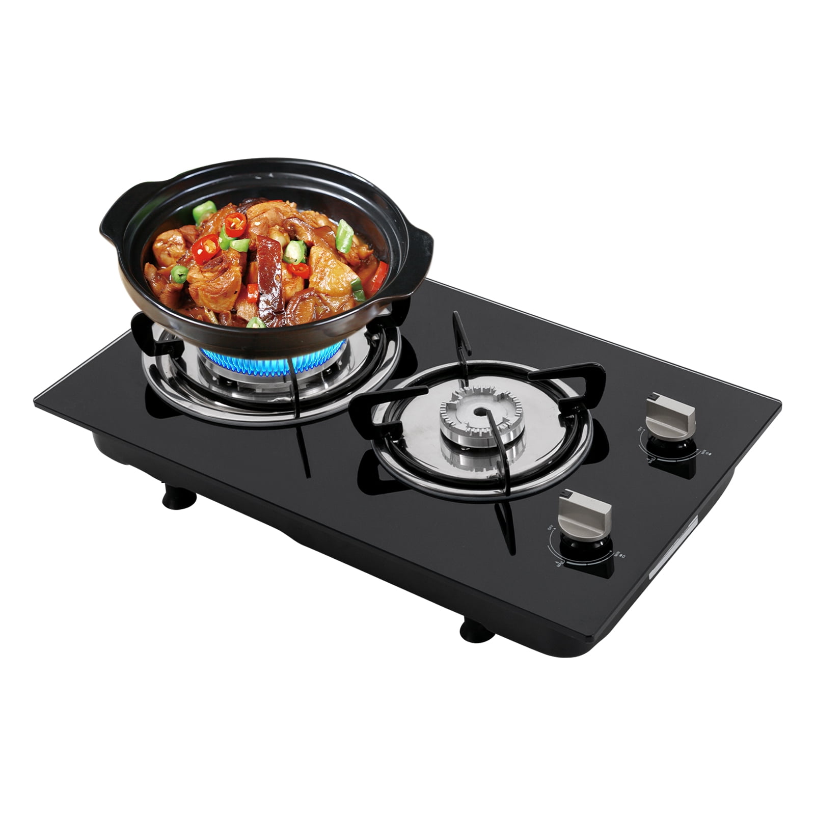 Dwellnix Portable 2-Burner Gas Stove, High Power Output, Adjustable Heat Levels, Perfect for Indoor and Outdoor Cooking