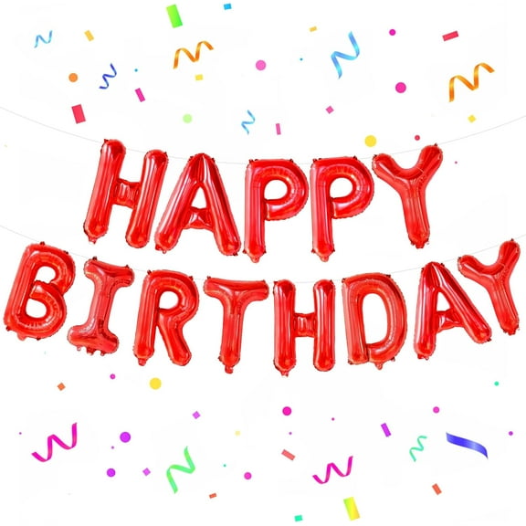 , Rainbow Happy Birthday Balloon Letters - 16 Inch | Birthday Decorations for Women, Men, Boys and Girls | Hbd Foil Balloon Banner Backdrop For Neon Party Decorations | Birthday Signs For Party