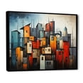 thumbnail image 2 of Designart "Urban Landscape In Cubist Horizon III" Cubism Floater Framed Wall Decor, 2 of 5