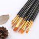 thumbnail image 3 of Juego de 10 pinceles de nailon para pintar, ideal para principiantes, profesionales y estudiantes (negro)., 3 of 7