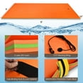 Costway 3Layer Floating Water Pad 12' x 6' Floating Oasis Foam Mat Orange