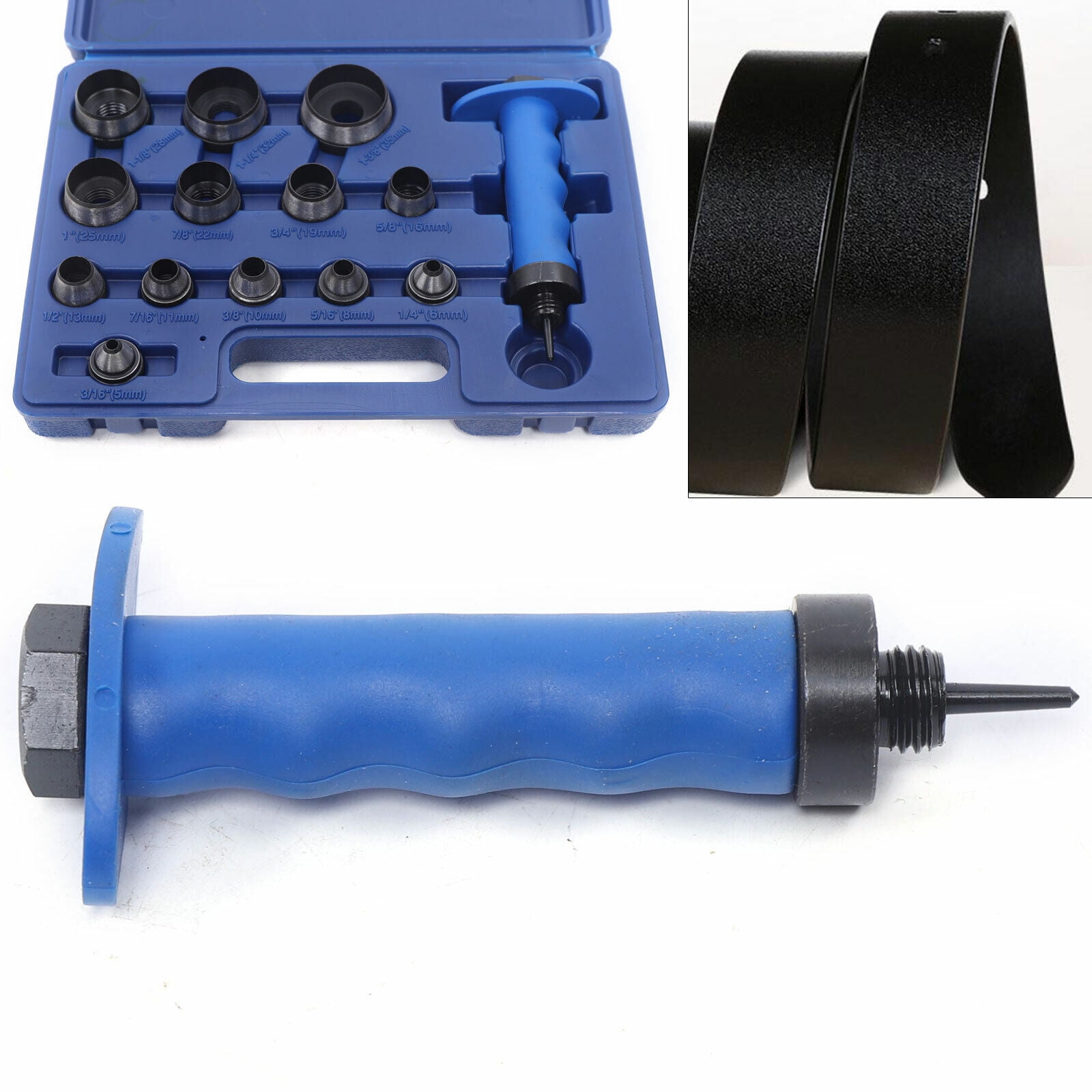 Hollow Punch Hole Punch Set Gasket Punch Set 3/16?? to 1-3/8?? Inch (5-35mm) for Furniture, Clothing