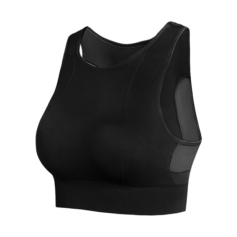 Zpanxa Bras for Women Yoga Solid Sleeveless Cold Shoulder Casual Tanks  Blouse Tops Intimates Womens Bras Sports Bra Black L