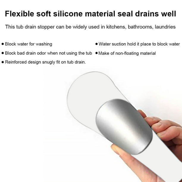 Silicone Tub Stopper Bathroom Waterproof Bathtub Drain Plug Laundry Cover Bathroom Waterproof