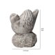 thumbnail image 5 of Figura de pájaro de cemento Benjara en posición vertical con base hueca gris, 5 of 5