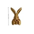 thumbnail image 2 of Gold Resin Bunny Statue, 13.4 Inch Easter Table Centerpiece, Spring Rabbits Decoration, Rabbit Figurines Decorative Sculpture Collectibles Gift for Home Indoor Decor, 2 of 7
