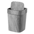 thumbnail image 2 of Contenedor de basura, anillos de presión rústicos portátiles, papelera de reciclaje, papelera para baño, sala de estar, cerca de escritorio, cocina L con tapa, 2 of 8