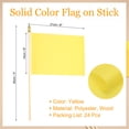 thumbnail image 2 of Uxcell 8x3 Inch Yellow Blank Stick Flag, 24Pcs Wooden Pole Handheld Solid Color Flag, 2 of 6