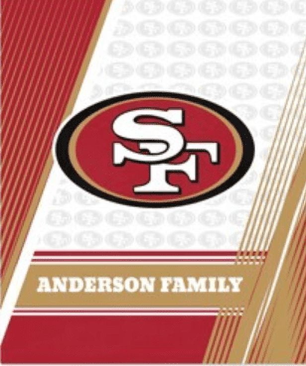 Personalized NFL Official Blanket – Custom NFL 50x60 Sherpa Throw. Unisex, Adult, Teen, Tween. Walmart Custom Weighs 1.79 lb.