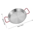 thumbnail image 2 of HINTRMENT Wok Pan Stainless Steel Flat Bottom for Restaurant Kitchen Cooking 1Pcs, 2 of 7