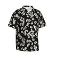 thumbnail image 2 of Balery Daisies Flowers Print Men's Hawaiian Shirts Short Sleeve Beach Shirt Relaxed Fit Vacation Button Down Shirts-X-Large, 2 of 9