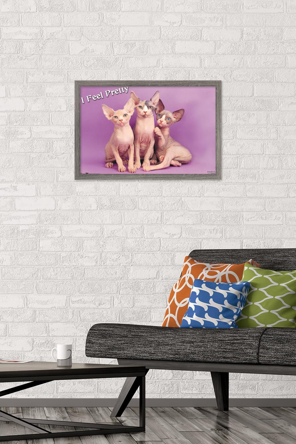 Keith Kimberlin - Kittens - Pretty Kitty Wall Poster, 14.725" x 22.375", Framed