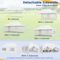 thumbnail image 5 of Laijoy 10 x 20FT Pop up Canopy with 6 Sidewalls, Outdoor Canopy Tent with Zippered Entrances, Windows, Carrying Bag, 5 of 9