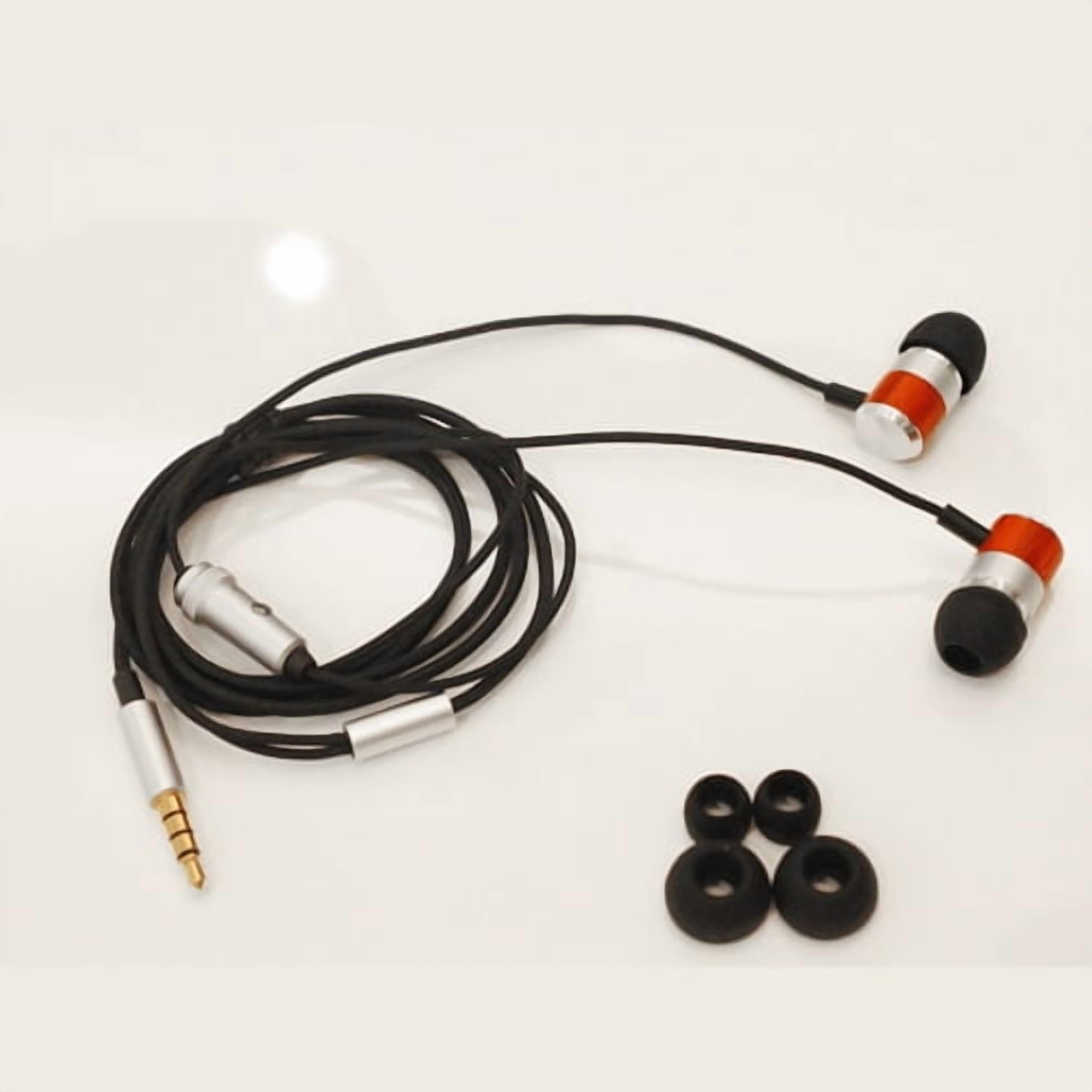 Wired Earphones Hi-Fi Sound for Motorola Moto G 5G (2022)/Moto G 5G (2023)/Moto 5G (2024)/Moto 5G (2025) - Headphones Handsfree Mic Headset Wooden Earbuds In-ear Earpieces Microphone