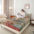 thumbnail image 3 of Homewish Grunge Ombre Queen Sheets,Classic Aesthetic Art Queen Sheet Sets,4pcs,1 Flat Sheet, 1 Fitted Sheet and 2 Pillowcases, 3 of 6