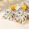 thumbnail image 1 of Acrylic Geometric Square Hollow Earrings for Women, 1 of 1