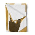 thumbnail image 2 of Rooster Soft Flannel Fleece Throw Blanket, Morning in the Farm with Cockerel at Dawn with Sunrise in the Background, Cozy Plush for Indoor and Outdoor Use, 70" x 90", Sepia Pale Coffee, by Ambesonne, 2 of 5