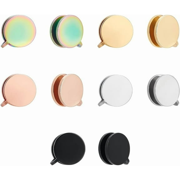 1set 5 Pairs Pressure Earrings for Keloids Stainless Steel Punk Clip On Earrings No Piercing Earring Spiral Compression Earring Birthday Gift for Women Stainless Steel