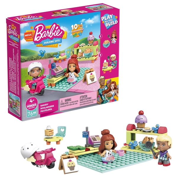 Set de 76 Piezas Mega Bloks Pasteleria Barbie GWR31