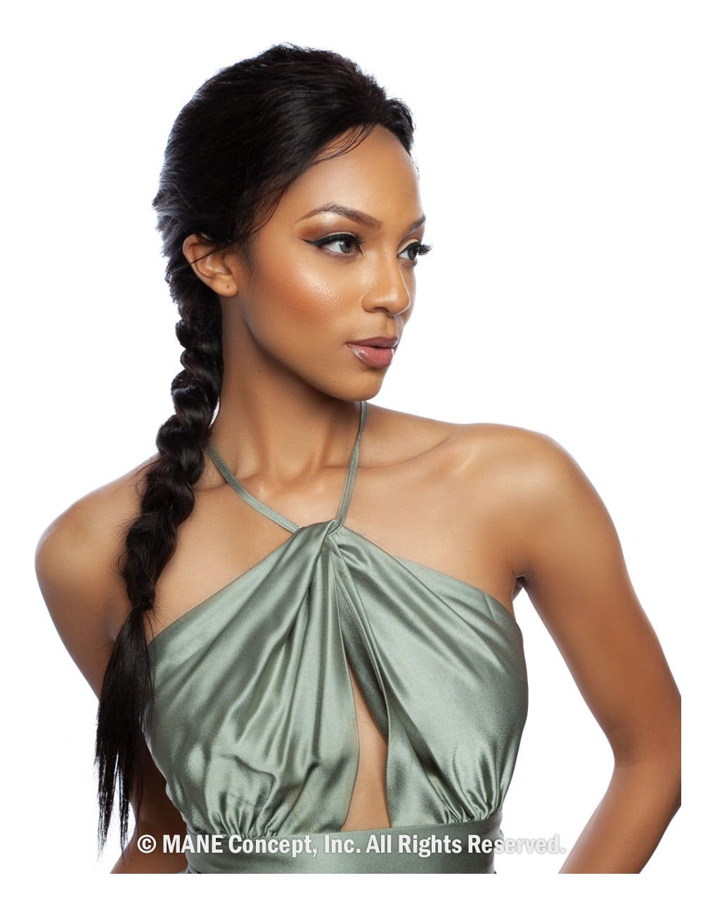 Mane Concept Trill 100% Human Hair HD Whole Lace Wig - TROH402 13A STRAIGHT 24" (NATURAL BLACK)