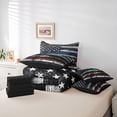 thumbnail image 6 of Manfei Colorful Usa Flag 7-Piece King Bedding,July 4Th Anniversary King Bed in a Bag,Black Reversible, 6 of 7