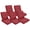 Red, variant on Opohoro Outdoor 25" x 22" Comfortable, Soft, Versatile Deep Seat Cushion, 12-Count,Red