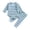 #01 Blue, variant on Baby Boy Long Sleeve Pajama Set 2 Piece Set Soft Knit Stretch Leggings Outfit Simple Daily Loungewear Outfit For Baby Boys Kaprioy Boys Clothes Fall Winter