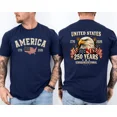 thumbnail image 3 of Bald Eagle 250 Years American Flag 250th Anniversary, USA Front & Back T-Shirt, 2-sided shirt, 3 of 8