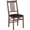 thumbnail image 2 of Stakmore True Mission Folding Chair, Fruitwood with Black Vinyl Seat (2-Pack), 2 of 3