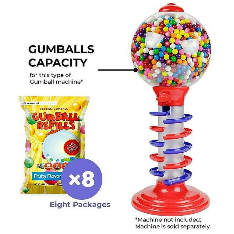 Bubble King Mini Gumballs for Kids - 0.5 Inch Small Size Bubblegum 
