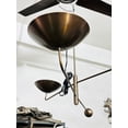 thumbnail image 4 of Mid Century 2 Light Curved Pendant Modern Raw Brass Sputnik chandelier light Fixture, 4 of 7