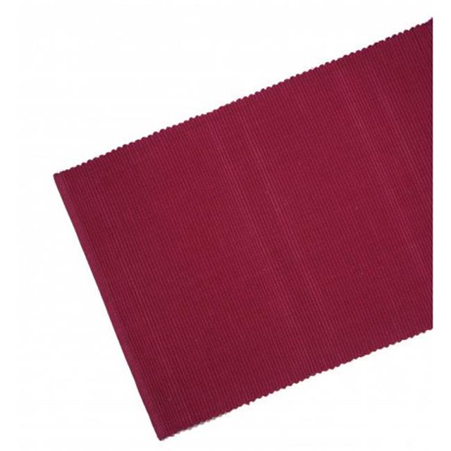 13 x 54 in. Ribbed Table Runner, Burgundy