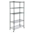 thumbnail image 4 of HomGarden 5-Shelf Heavy-Duty Wire Shelfing Rack Mobile Storage Organizer  W/Wheels, 4 of 9