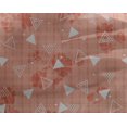 thumbnail image 4 of oneOone Georgette Viscose Peach Fabric Triangle Geometric Sewing Craft Projects Fabric Prints By Yard 42 Inch Wide, 4 of 4