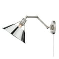 thumbnail image 5 of Yep by Golden Lighting Orwell 1-light Swing Arm Wall Lamp in Pewter and Chrome shade, 5 of 5