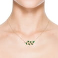 thumbnail image 4 of ANGARA Natural Nature Inspired Emerald Tree Branch Necklace in 14K Rose Gold for Women (Size-5x2.5mm) | May Birthstone, Birthday, Anniversary, Jewelry Gift for Women | Natural Emerald Necklace, 4 of 8
