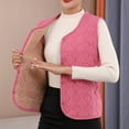 thumbnail image 2 of Oksale Plus Size Quilted Vest for Women Cotton Button Down Vests with Pocket Sleeveless Jackets Solid Color Tannk Jacket Dressy Lightweight Wastcoat 2025 Hot Pink XXL, 2 of 4