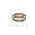 thumbnail image 3 of Mens Chisel Titanium 8mm Wedding Band Ring with Brown Plating, 3 of 7