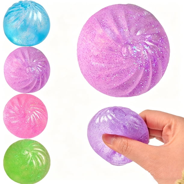 Bola Misteriosa Mystery Giant Squishies Masa Dumpling Blandita Purpurina Morada, Bollo Regalo Coleccionable Arcoíris, Bollo Vapor Simulado Oficina Casa, Juguete Sensorial Anti-estrés