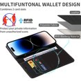 thumbnail image 2 of Case for iPhone 14 Pro Wallet Case [RFID Blocking] [Credit Card Holder] [Magnetic Stand] [Shockproof TPU Interior Case] Compatible with iPhone 14 Pro Protective Case 6.1 inch,Black, 2 of 7