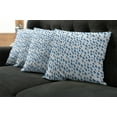 thumbnail image 5 of Ambesonne Blue Throw Pillow Cover 4 Pack, Raindrops Aquatic Fall, 18", Blue and White, 5 of 5