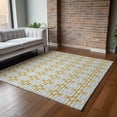 thumbnail image 6 of Addison Rugs Mayfield Washable Transitional Modern Squares Gold Rectangle Rug, 3' x 5', 6 of 6